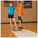 Shuffleboard set with plastic court