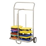 Double Cart for Scooter Boards and Cones, Capacity of 36 Boards and 80 Cones, 47 x 18 x 30" (119 x 46 x 76 cm)