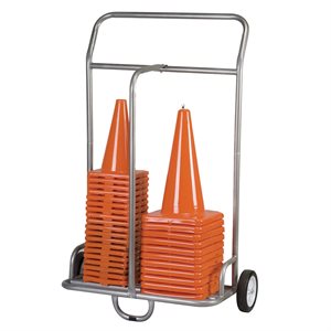 Double Cart for Scooter Boards and Cones, Capacity of 36 Boards and 80 Cones, 47 x 18 x 30" (119 x 46 x 76 cm)