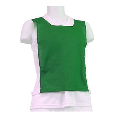 Green Cotton Pinnie with Elastic and Velcro for Kids