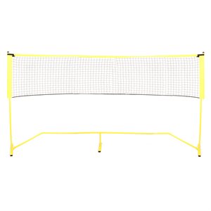 Portable soccer / tennis net and poles set, 18'