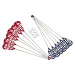 Set of 12 Lacrosse Aluminium Sticks with 6 Balls, 18" (46 cm)