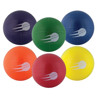 Set of 6 «SpeedSkin» Inflatable Soft Rubber Volleyballs, 8" (20 cm)