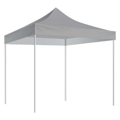 Folding Shelter with slip-over bag 10'x10', grey