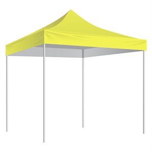 Folding Shelter with slip-over bag 10'x10', yellow