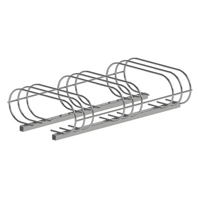 Bicycle rack, 6 spots, galvanized steel