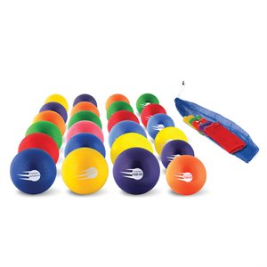 Set of 24 inflatable soft rubber balls