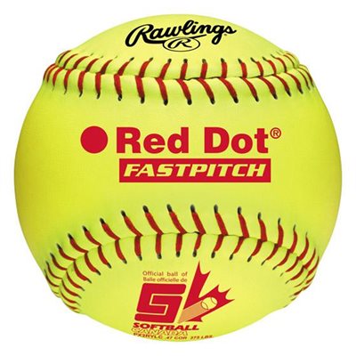 Rawlings® «Red Dot FastPitch» Leather Softball, 12" (30 cm) 