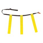 Set of 12 Triple Yellow Flags Flag Football Belts, 32 to 39" (81 à 99 cm)