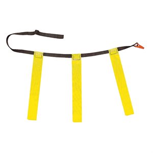 Set of 12 Triple Yellow Flags Flag Football Belts, 32 to 39" (81 à 99 cm)