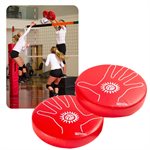 Pair of Round PVC Volleyball Blocking Pads, 2 x 12 x 12" (5 x 30 x 30 cm)