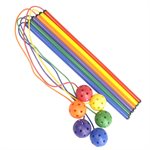 Jumping rope w / handle and plastic ball