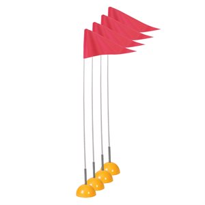 Set of 4 Flexible Corner Flags with Weighted Bases, 60" (152 cm)