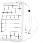 White Competition Volleyball Net of 32' (9.75 m), with Double Steel Cables