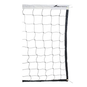 White and Black Institutional Volleyball Net of 27' (8.25 m), with Nylon Cable