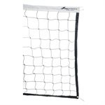 Filet de volleyball institutionnel de 9,15 m (30') blanc et noir, avec câble en nylon