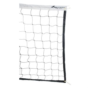 White and Black Institutional Volleyball Net of 30' (9.15 m), with Nylon Cable