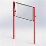 Pair of Aluminum Volleyball Posts of  3.5" (8.9 cm), Telescopic Adjustment, with 1 Winch