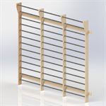 Steel Wall bars, triple unit
