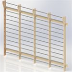 Steel Wall bars, quadruple unit