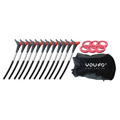 Professional YOU.FO® Game Set of 12 Aluminum Sticks and 6 Rings with Carrying Bag